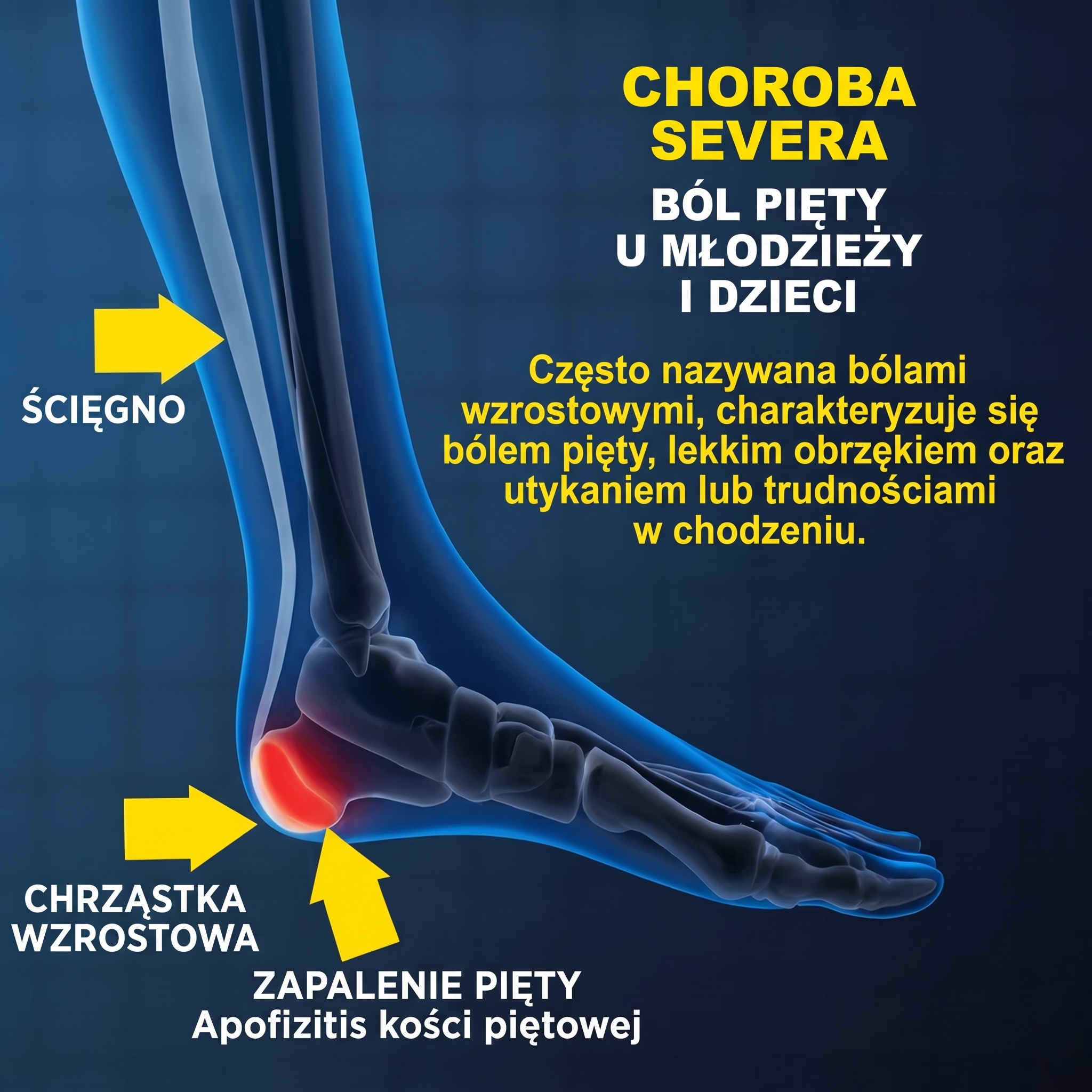 Schemat mechanizmu bólu płytki wzrostu